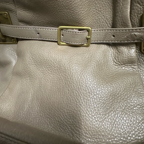 Auth. ELLIOTT LUCCA Genuine Pebbled Leather Satchel...